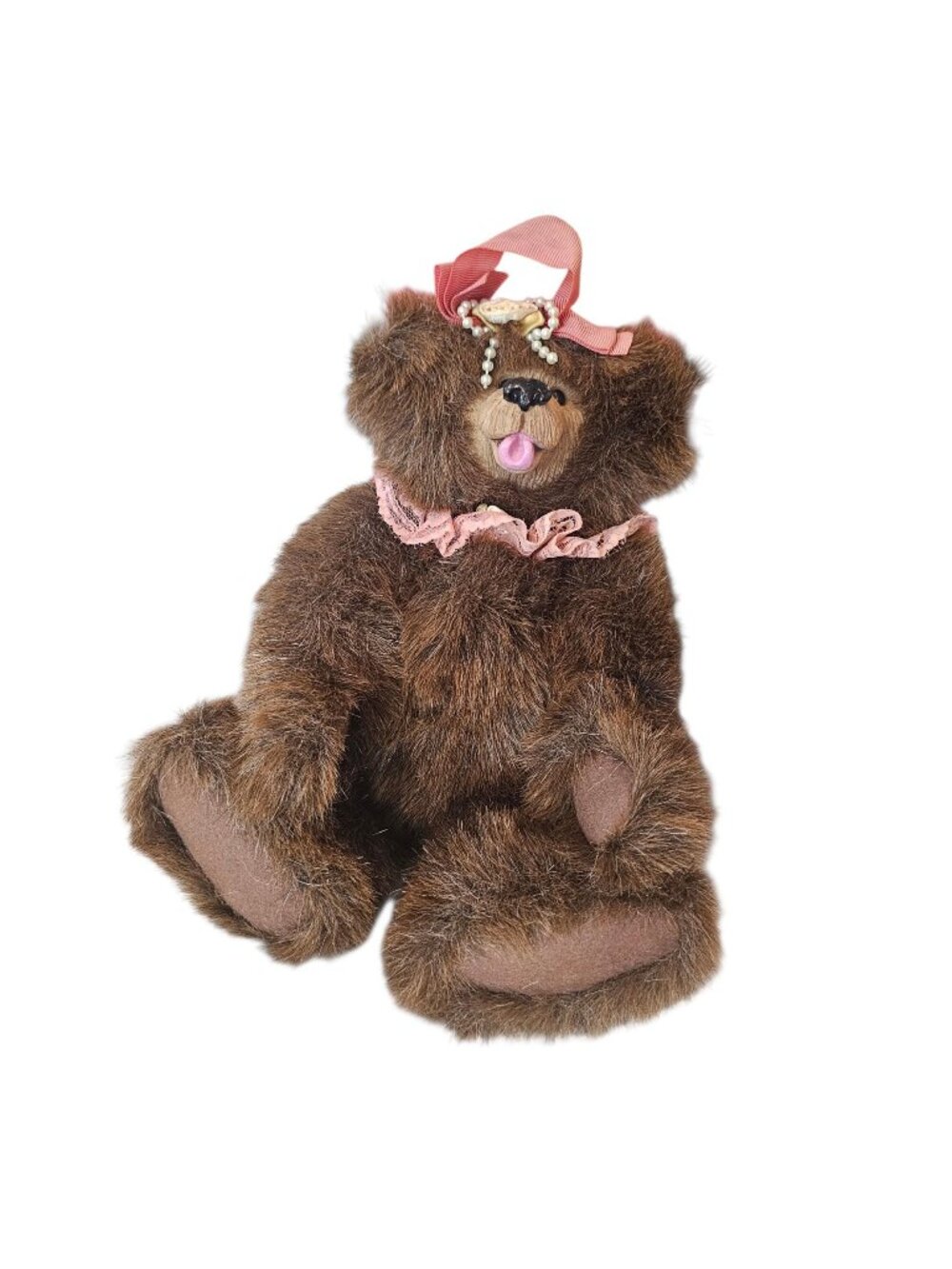 Kimbearly's Originals hard face Teddy Bear Tongue Out Jointed Kimberly Hunt A &